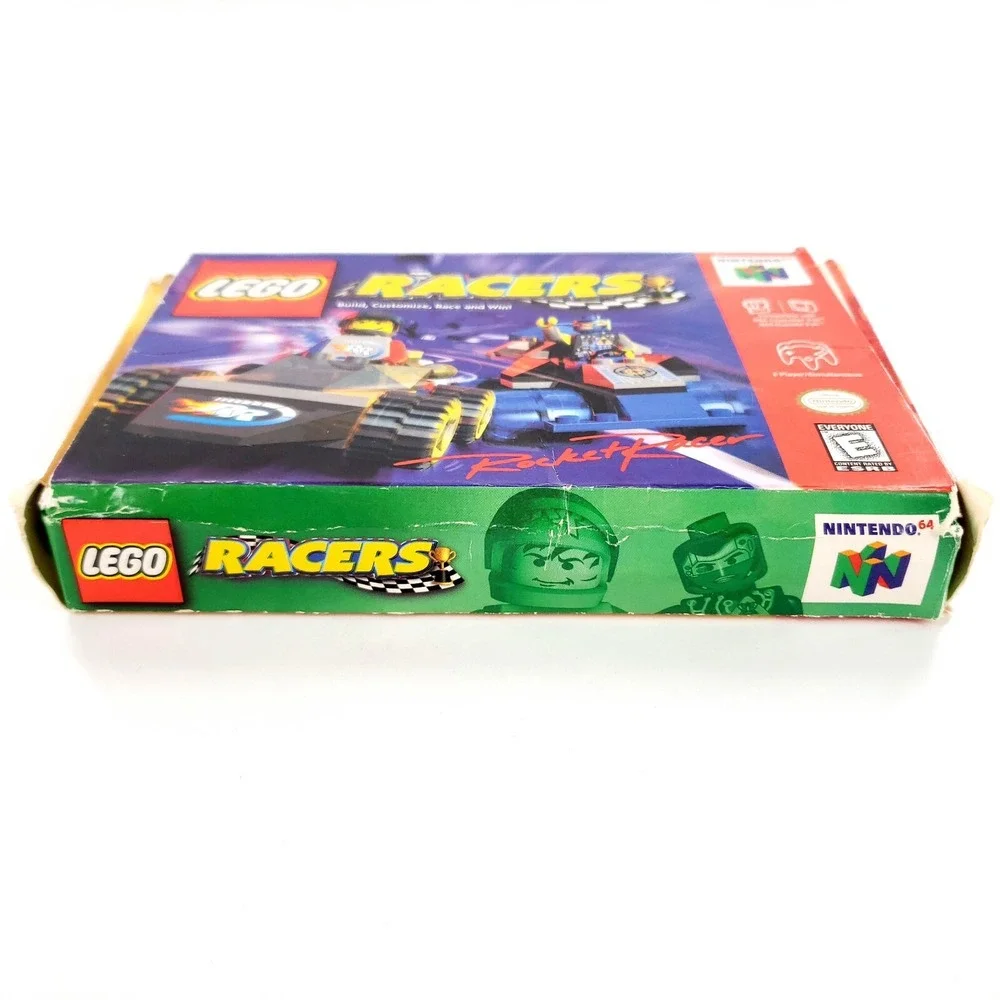 LEGO Racers (Nintendo 64, 1999) Authentic Complete Crushed Box Tested & Works
